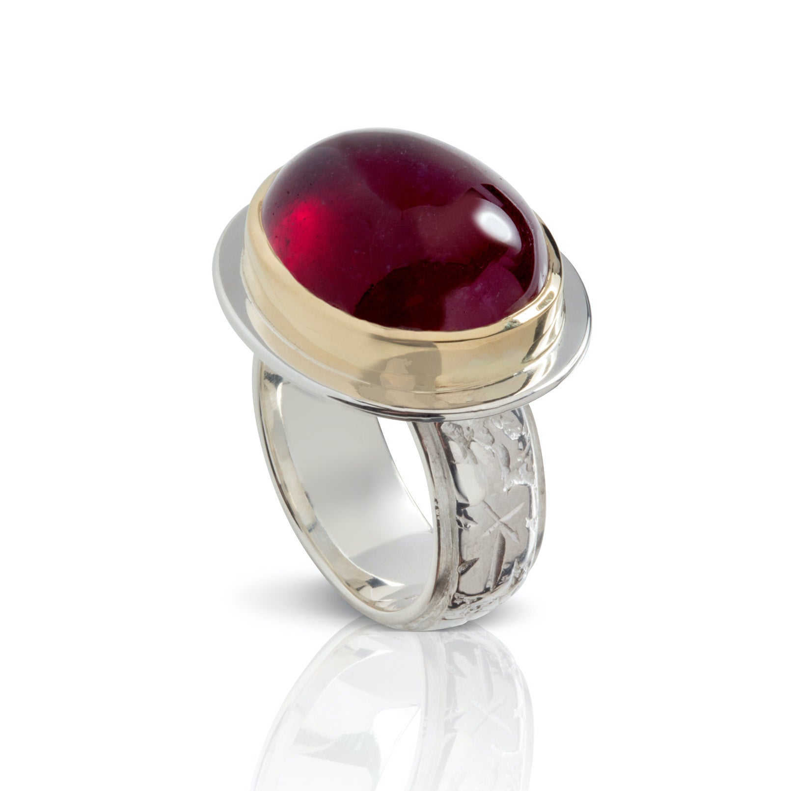 Oval Cabochon Ruby Ring