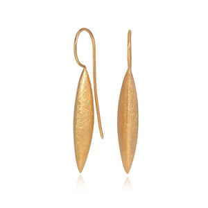 Gold Plated Navette Ear Drops